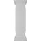 Ekena Millwork 10"W x 40"H Straight Newel Post with Panel, Flat Capital & Base Trim (Installation kit included) NWL10X40SPF0B0 - alternate 5